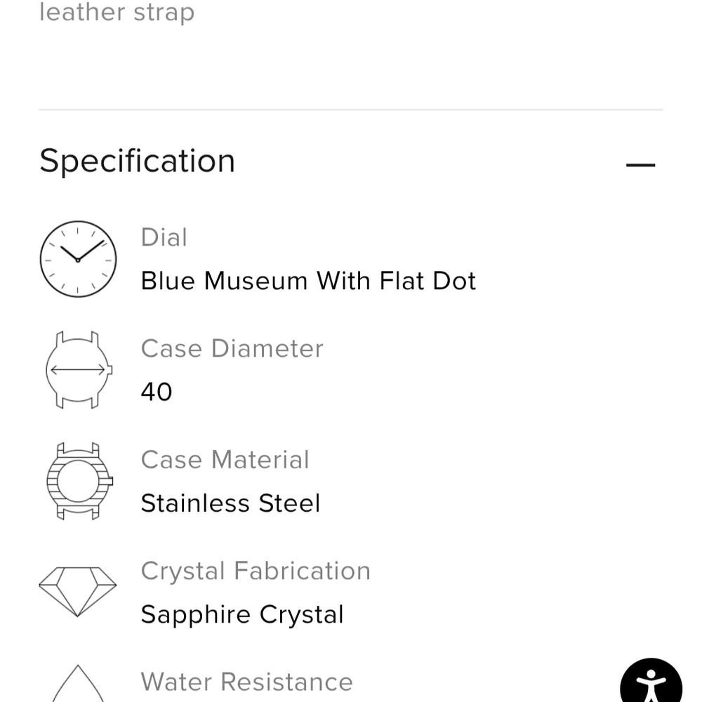 Movado Silver and Blue Dial Watch with Black Strap-BRAND NEW - Picture 4 of 11
